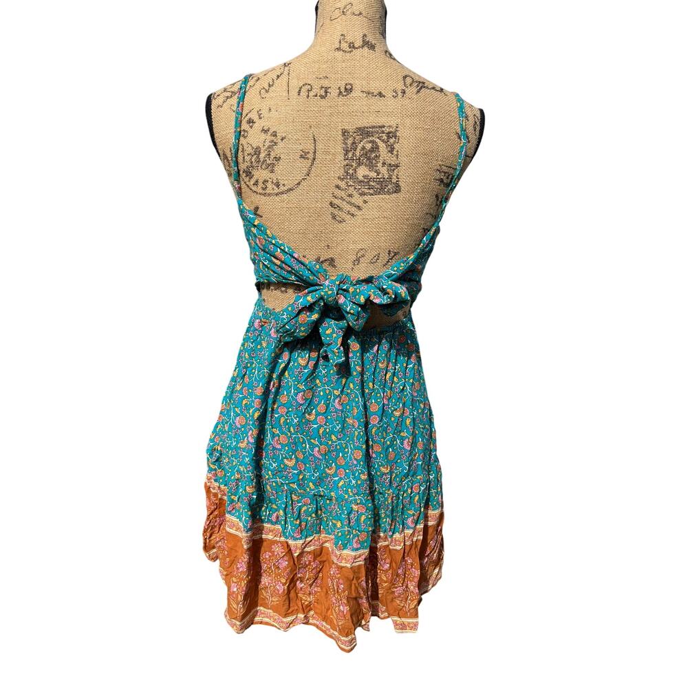 Stylish SHEIN V-Neck Ditsy Floral Tie Back Rayon Dress S - Picture 3 of 10